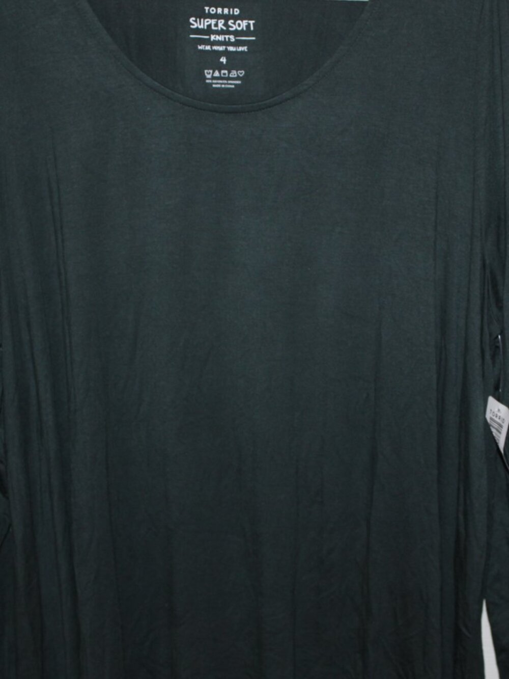 NWT Torrid Super Soft Hi/Low Tunic top Forest Green 4X(26W) Nice - Picture 3 of 7